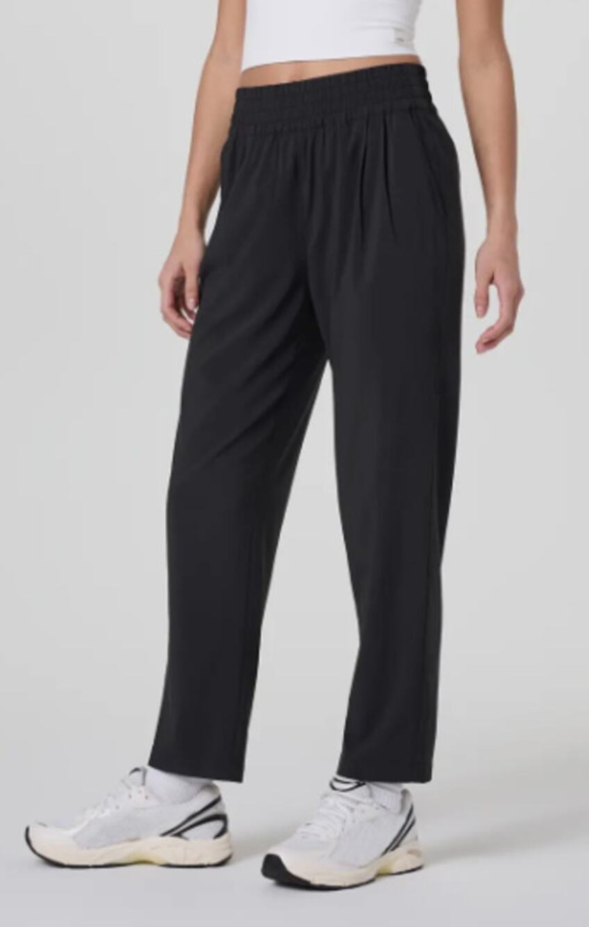 Vuori Villa Ankle Pants Black XL High Rise Stretch Travel Athleisure Pockets